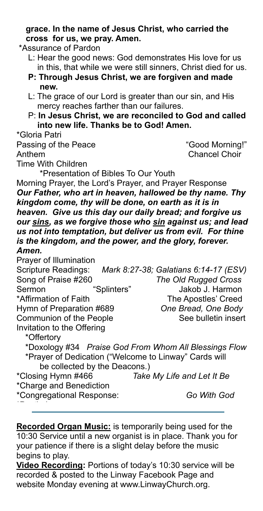 Assurance of Pardon - Sunday, October 04, 2026