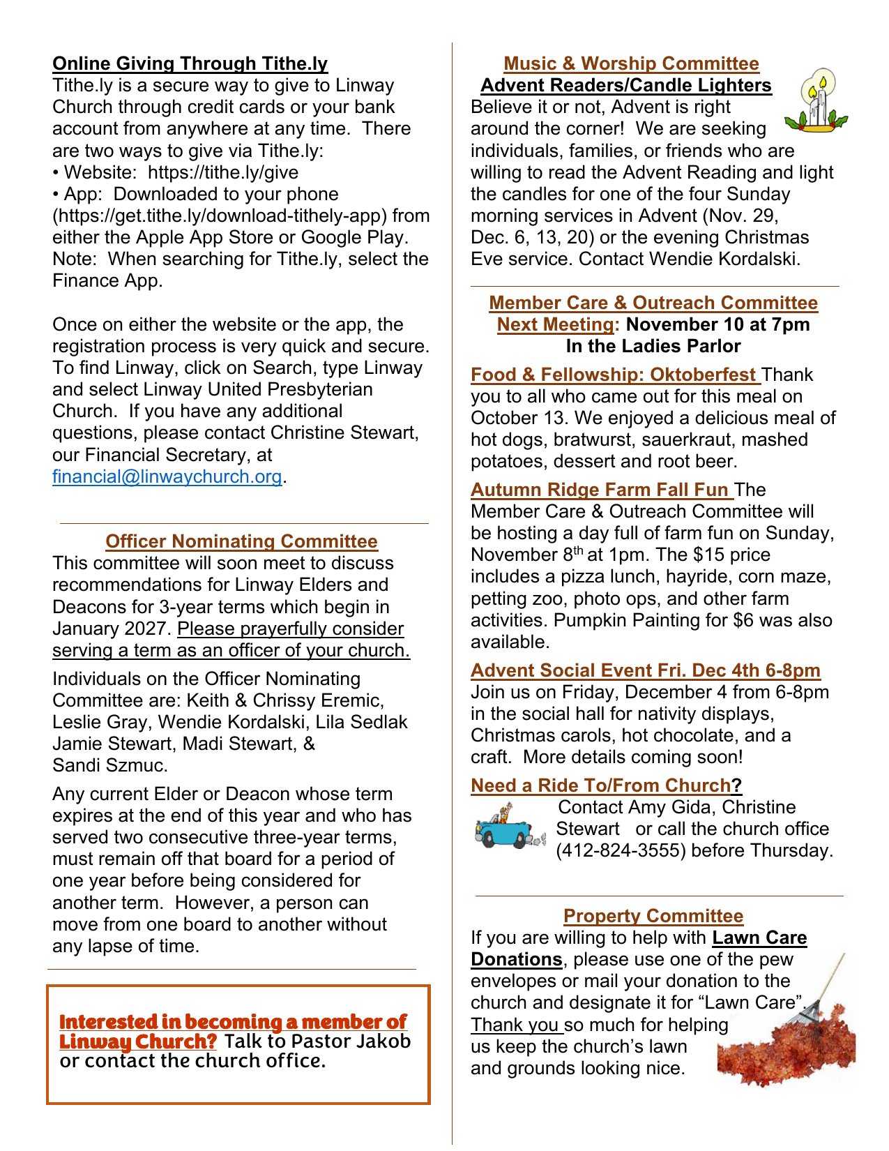 Tithe.ly Online Giving, Nominations & Fellowship – The Linway News (November 2026)